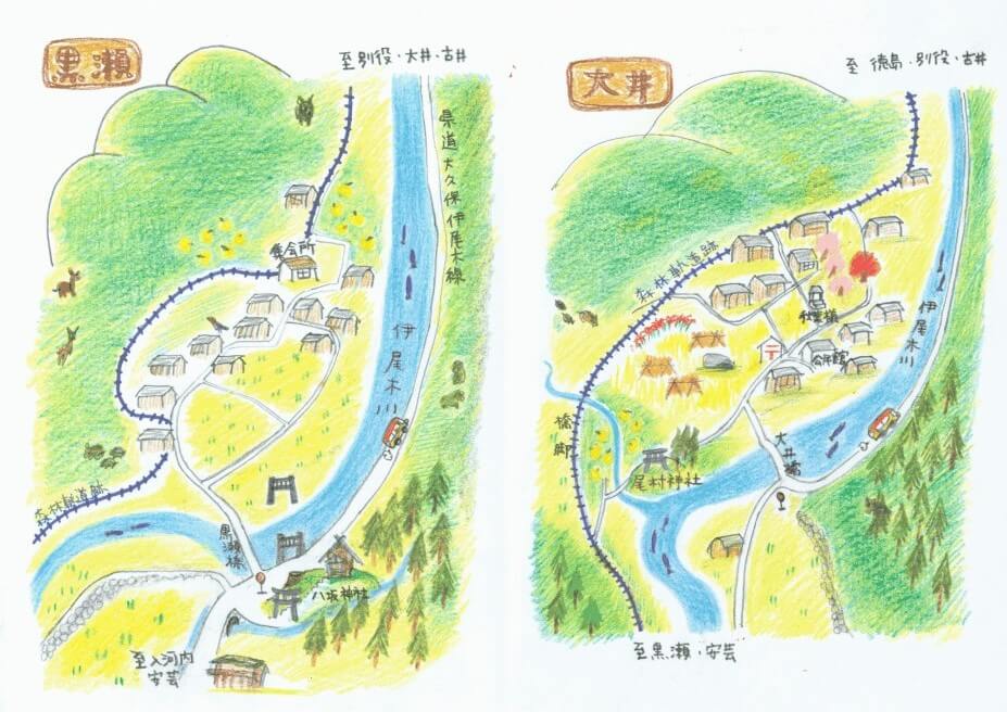 黒瀬・大井地区の地図